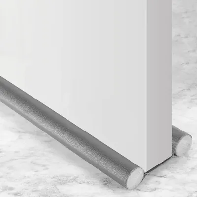 Image de Bas de porte - Double joint - Gris - 96 cm - Coupe-vent pour porte