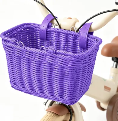 Productafbeelding van Rieten fietsmand voorop - Handgevlochten - 15 x 25 x 18 cm