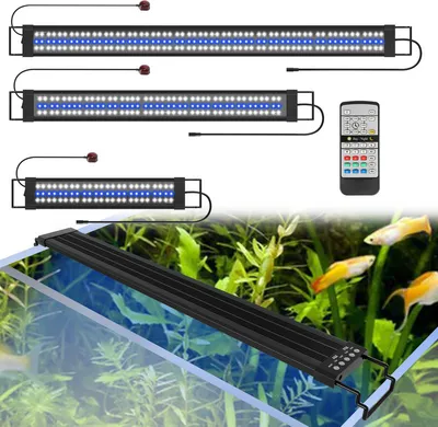 Produktbild von Jopassy LED Aquarium Lampe Tank Leuchte Dimmbar Beleuchtung mit Fernbedienung,45w,120-150CM