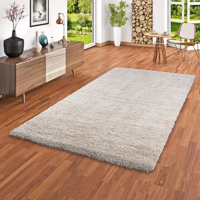 Produktbild von Hochflor Langflor Shaggy Teppich Luxury Champagner, Größe:80x150 cm