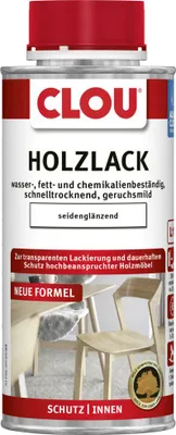 Produktbild von Aqua Clou Holzlack 250 ml seidenglänzend transparent