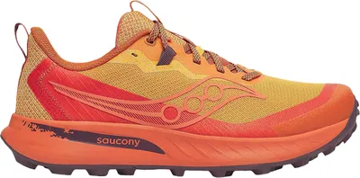 Image de Chaussures de trail running pour hommes Saucony Peregrine 15, couleur jaune et orange, taille 40