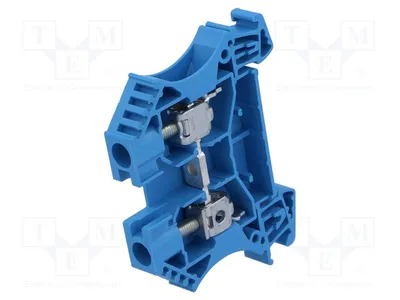 Produktbild von 1x Verbinder: Schienen- blau 6mm2 Wege: 1 Klemmen: 2 Schraubklemme 1020280000 WDU