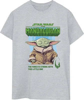 Produktbild von Star Wars - "The Mandalorian The Force Is Strong" T-Shirt für Damen BI45814 (S) (Grau)