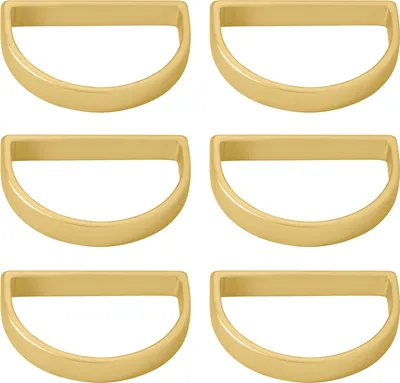 Produktbild von 6-teilige Serviettenringe, einzigartiges halbrundes Design, einfarbig, schlichter Stil, elegante Serviettenringe mit glatter Oberfläche