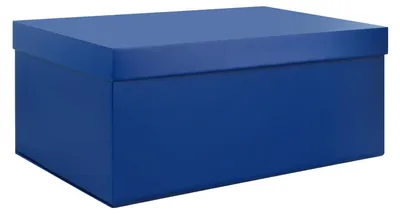 Zdjęcie produktu dla Niebieskie pudełko do przechowywania z pokrywą, 30 x 20 x 12 cm