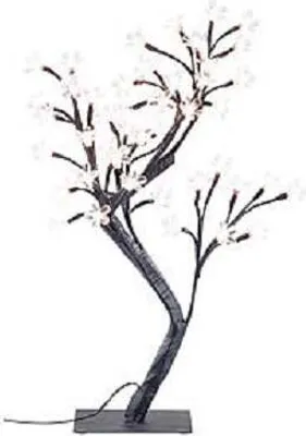 Produktbild von LED-Lichterbaum mit 48 leuchtenden Blüten und Sockel, 45 cm