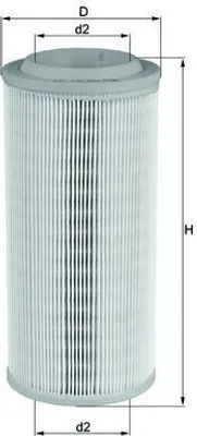Produktbild von Luftfilter MAHLE LX 1595 für AUDI A2 (8Z0) Filtereinsatz
