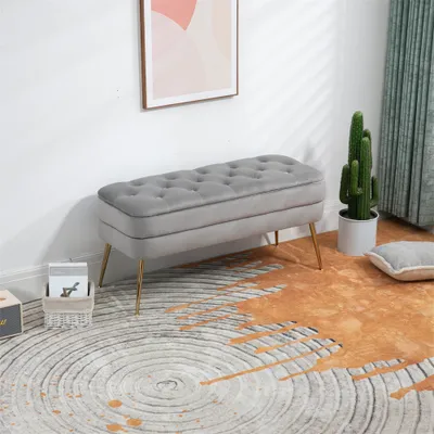 Produktbild von Hocker Ablagebank, Bettbank im Schlafzimmer, gepolsterter Hocker im Eingangsbereich, Hocker im Wohnzimmer