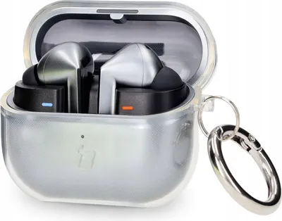 Produktbild von Elastische Hülle mit Karabiner für Galaxy Buds 3/3 Pro/3 FE, Bizon Case Headphone Clear, Transparent