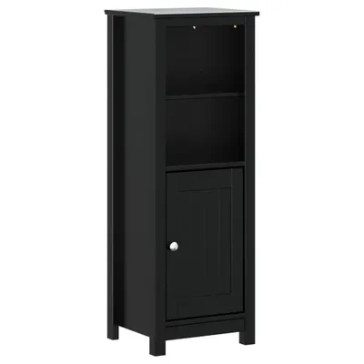 Produktbild von Badschrank BERG Schwarz 40x34x110 cm Massivholz Kiefer
