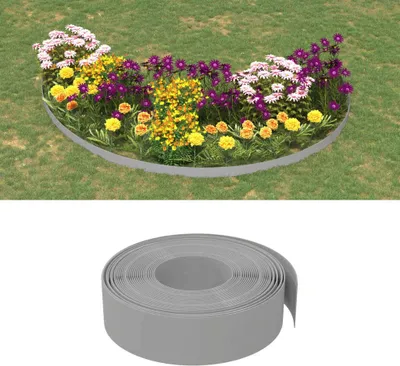 Produktbild von The Living Store Rasenkanten 5 Stk. Grau 10 m 15 cm Polyethylen