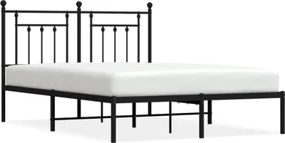 Obrázek produktu pro vidaXL Postel s čelem kovová černá 140x190 cm