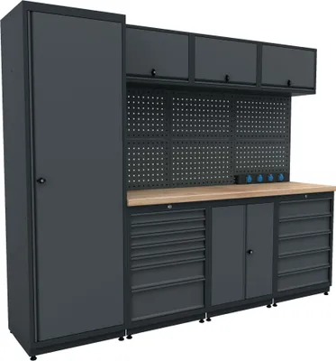 Produktbild von Modulare Werkstatteinrichtung 248cm Modul 3 Werkstattschrank Schrank Werkstatt