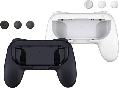 Imagen del producto de Qware: Empuñadura ergonómica compatible con los mandos Joy-Con de Nintendo Switch. Accesorios de juego cómodos en color /blanco