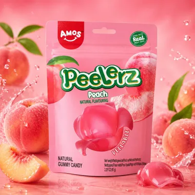 Produktbild von AMOS Peelerz Gummy Jelly Peach 65g