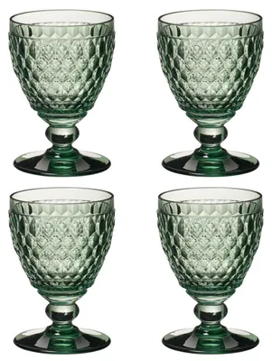 Produktbild von Villeroy & Boch Boston Coloured 4er Set Weißweinglas 125 ml grün Kristallglas