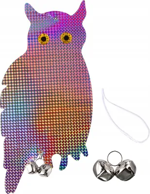 Zdjęcie produktu dla Odstraszacz Ptaków Hologram Siedząca Sowa Owl-H1