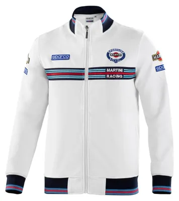 Sweatshirt mit Reißverschluss, Martini-R XL, Weiß, Unisex