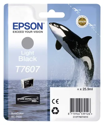 Obrázek produktu pro Epson T7607 – světle černá, Světlá černá, Inkoust na pigmentové bázi, 25,9 ml, 1 kusů
