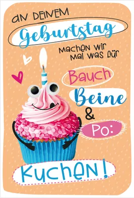 Produktbild von SUSY CARD Geburtstagskarte Wiggle "Cupcake"