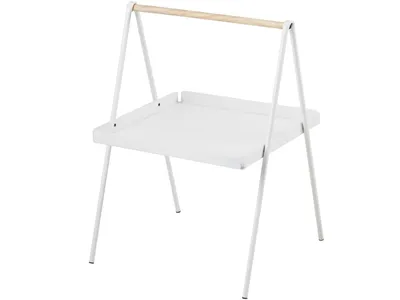 Produktbild von Lampentisch aus weißem Metall / Holz