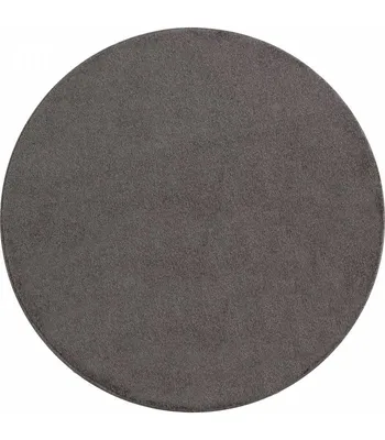 Produktbild von Kurzflor Gabbeh Optik Wohnzimmerteppich Flachflor Teppich Einfarbig 7 Farben, Farbe:Mocca, Grösse: Ø 160 cm Rund