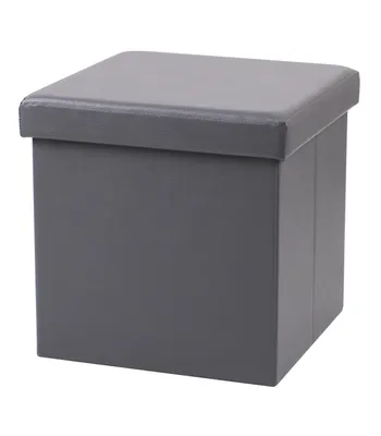 Image de Pouf de rangement pliable - 37,5 x 37,5 x 37,5 cm