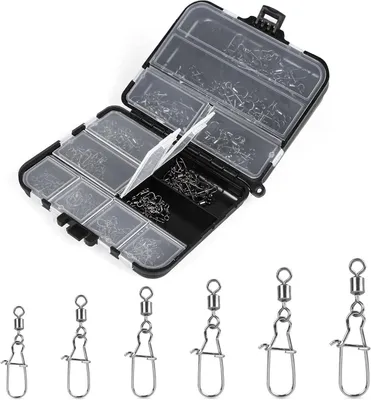 Produktbild von Angelzubehör Set 150 Stücke, für Fischarten, mit Karabiner und Aufbewahrungsbox, für Angler
