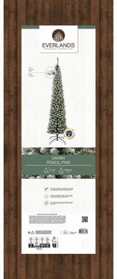 Produktbild von Künstlicher Weihnachtsbaum Pencil Kiefer Ø 60cm H.210cm grün/weiss