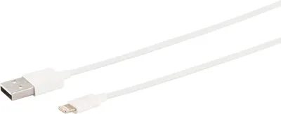 Zdjęcie produktu dla Kabel USB do ładowania i synchronizacji S/CONN, wtyczka USB A na 8-stykową wtyczkę, 2.0, biały, 5,0 m (14-12048)