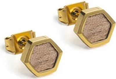 Immagine prodotto di Orecchini da donna BeWooden con dettaglio in legno Orecchini Apis Esagono universale