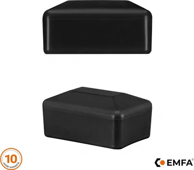 Produktbild von Pfostenkappe 80x60 mm Schwarz 10 Stück rechteckig Zaunpfahlkappe Kunststoff Zaunpfoste