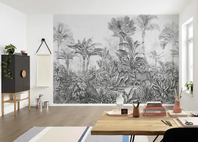 Produktbild von Komar Vlies Fototapete - Léopards - Größe: 350 x 250 cm (Breite x Höhe) - 7 Bahnen, Wohnzimmer, Schlafzimmer, Tapete