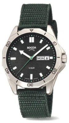 Produktbild von Boccia 3680-02 Titanuhr für Herren mit Saphirglas 10 bar Grau