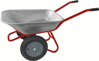 Produktbild von 2 Rad-Schubkarre 100 l verzinkte Mulde, Stahlfelge