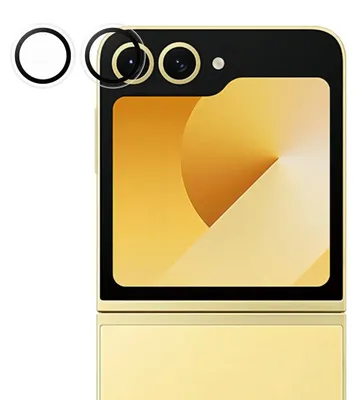 Immagine prodotto di Vetro temperato con applicatore per Galaxy Z Flip7 FE, PanzerGlass Hoops Camera, trasparente con cornice nera