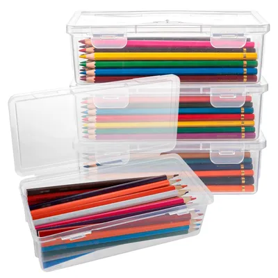 Image de Solidchoice - Lot de 8 boîtes de rangement en plastique avec couvercle, dimensions : 19 x 9,5 x 6 cm