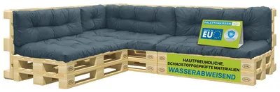 Produktbild von Pillows24 - Palettenkissen wasser- und UV-beständig - 8ER SET | Polster für Europaletten 120x80 - Palettenmöbel - Outdoor/Indoor, Türkis