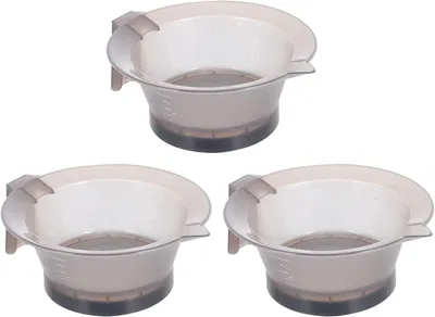 Produktbild von 3 stapelbare Färbeschalen aus Kunststoff, antistatisch, für Salon und Zuhause zum Haarefärben