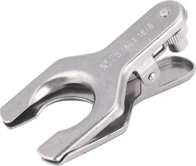 Produktbild von Edelstahl-Laborklemme, Pinch-Clip, Glaskugel, Laborwerkzeuge28#