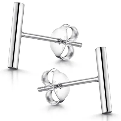 Produktbild von MATERIA by Matthias Wagner Stab Ohrstecker Silber 925 - Damen Stäbchen Ohrringe Stecker klein in Stabform SO-352-Silber