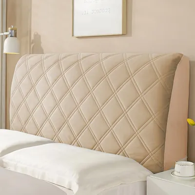 Kopfteilbezug, Stretch, staubdicht, 180 cm, Khaki