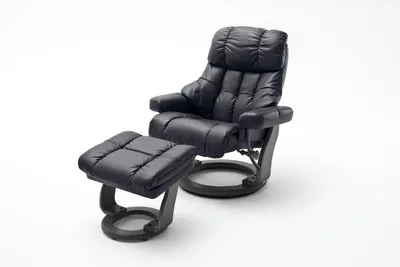 Produktbild von CALGARY XXL Relaxer 180 mit Hocker, Farbe:schwarz