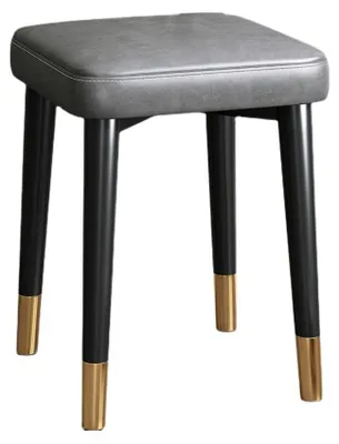 Image de Elzusha - Tabouret empilable en métal avec assise en similicuir