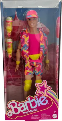 Image de Barbie Ken en tenue de cinéma sur patins à roulettes