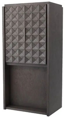 Obrázok produktu pre Casa Padrino luxusná vinotéka farba moka / bronz 81,5 x 56 x v. 171 cm - barová skrinka z masívneho dreva s 2 dvierkami a 3D efektom na čelách - barový nábytok - luxusná kvalita