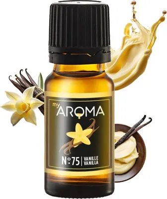 Produktbild von myAROMA Flavour Drops Vanille 10ml – Zuckerfrei, Kalorienfrei & Vegan, Natürliches Lebensmittelaroma ohne Künstliche Farbstoffe