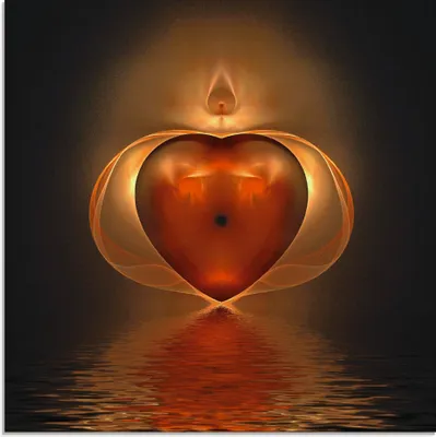 Produktbild von ARTland Glasbild Herz Größe: 30x30 cm