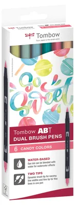 Produktbild von Tombow Brushpen Set 6 Stück Candy Farben - Kreative Marker
